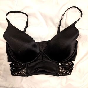 Victoria's Secret Black Corset Style Bra